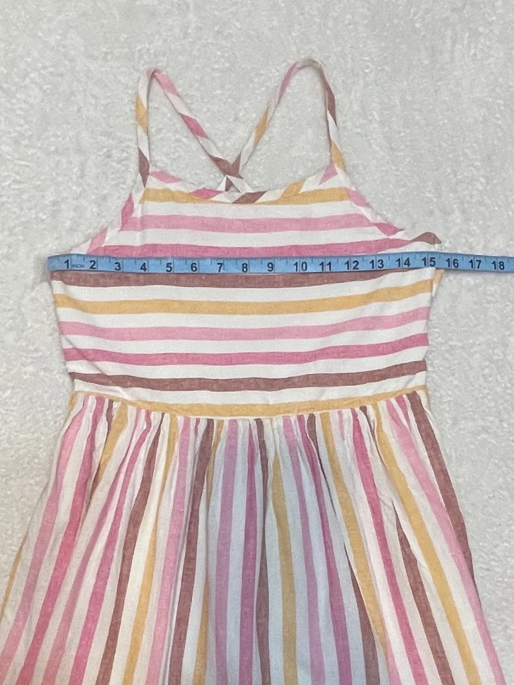 GAP Kids Crinkle Gauze Stiped‎ Tiered Midi Sun Dress Event Occasion Girl's XXL